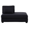Méridienne droite de canapé modulable gris anthracite